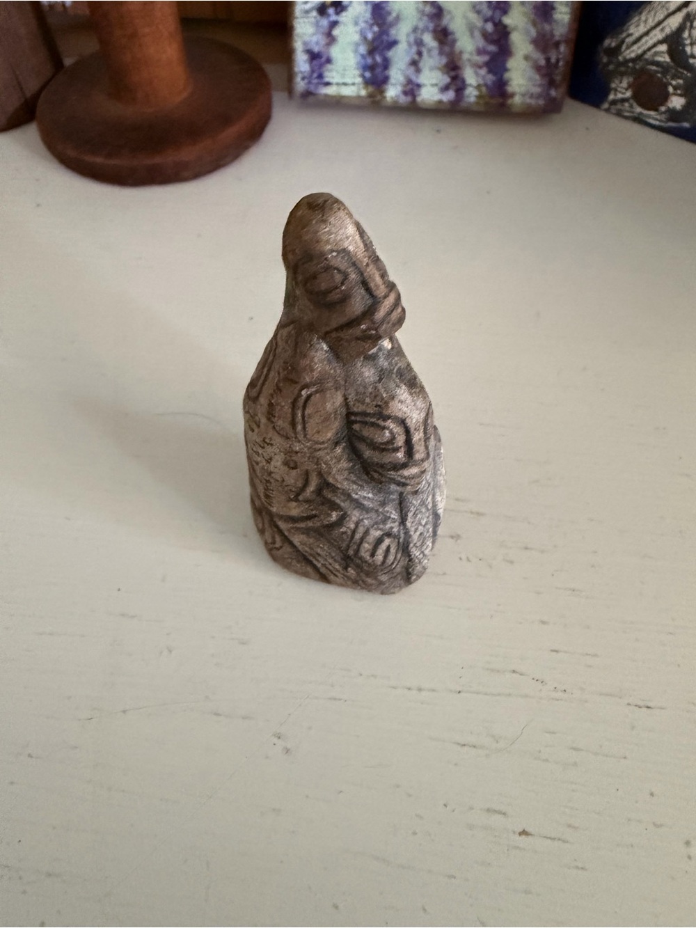 Taino Iconographic Art Hand-Carved Smooth Finish Decorative Statue